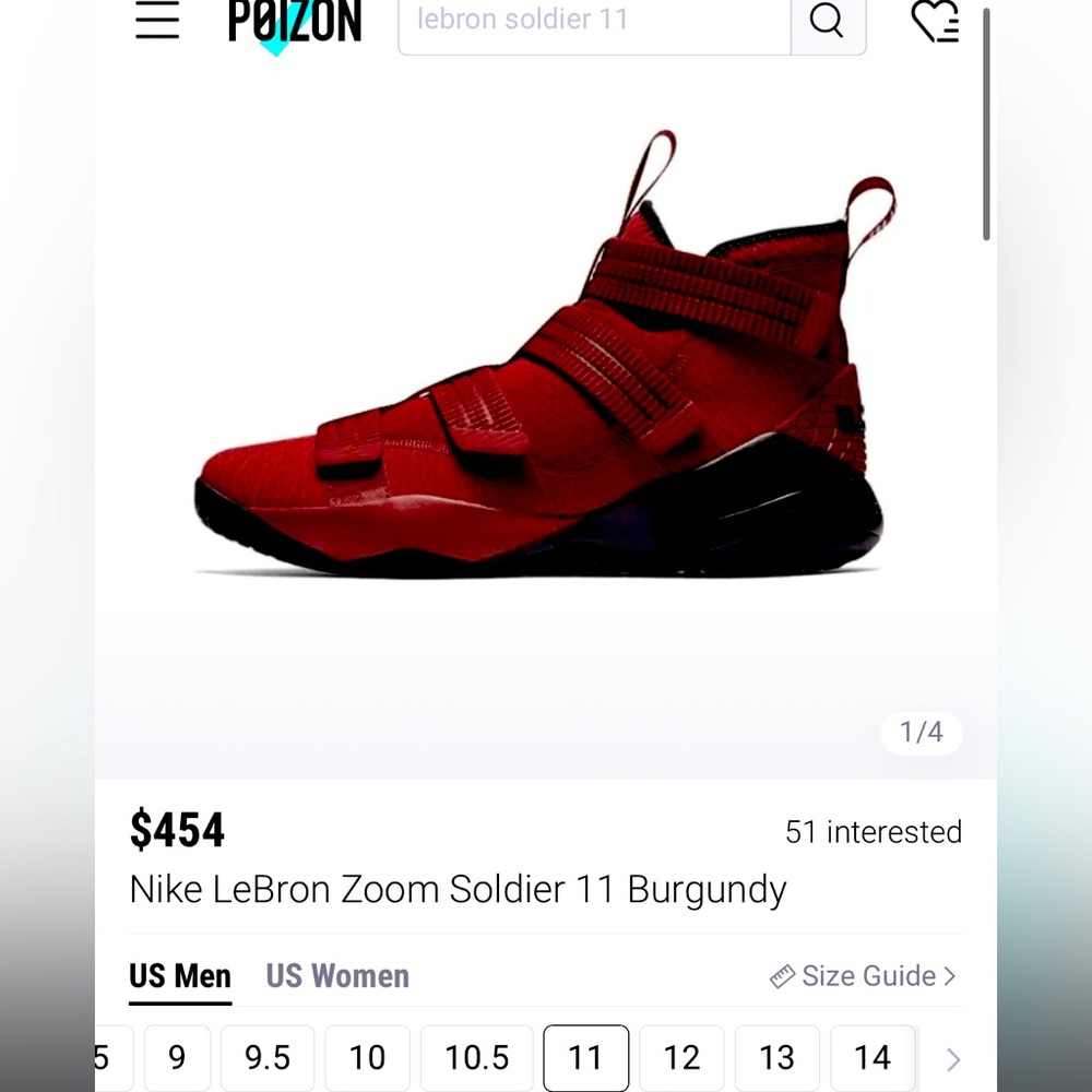 Lebron soldier size 9